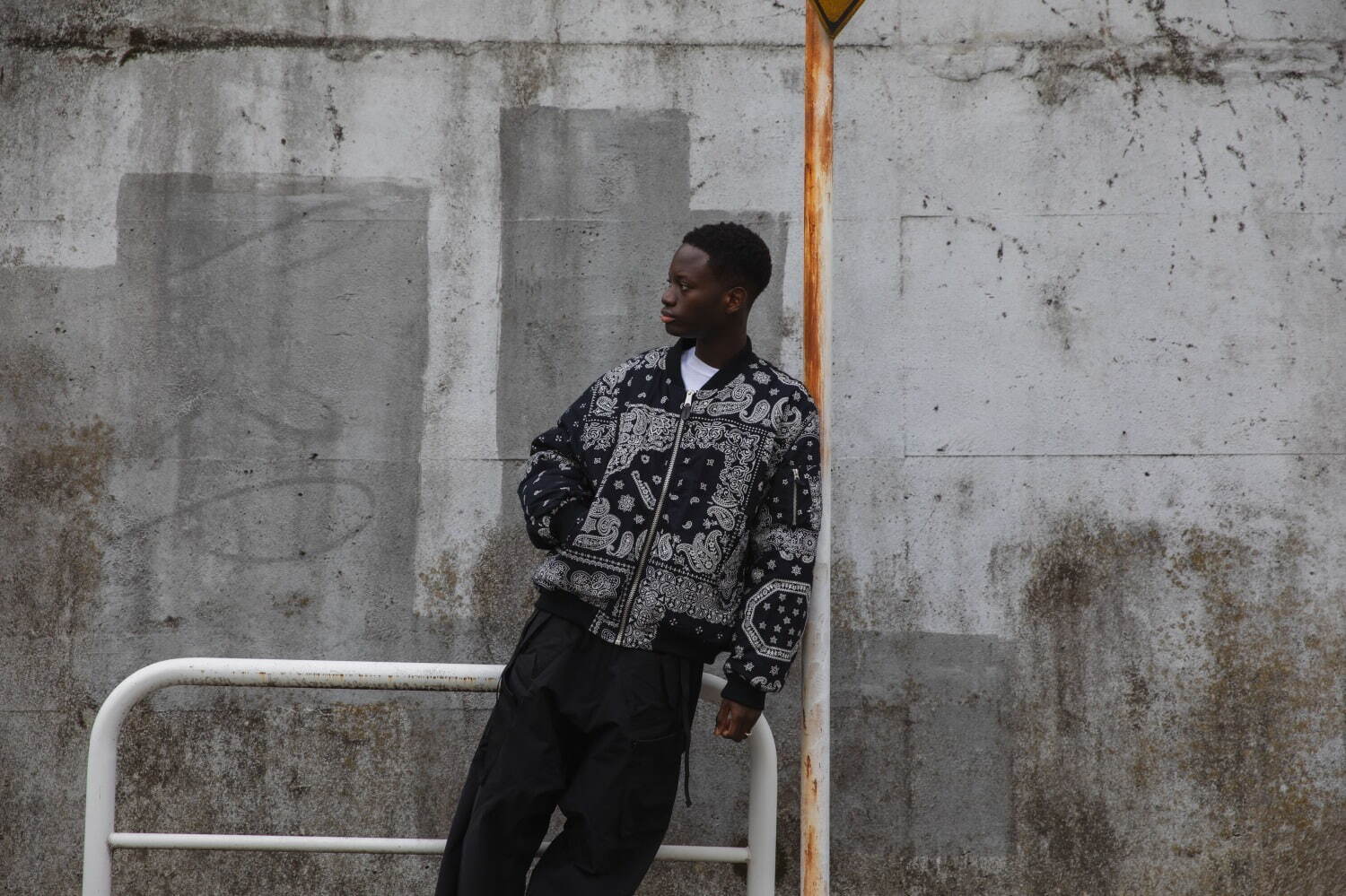 ミヤギヒデタカ“バンダナパッチワーク”の限定ボンバージャケット