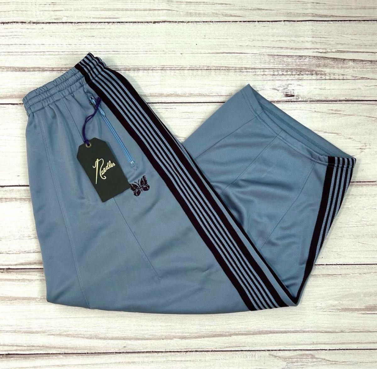 needles 22ss H D ヒザデル トラックパンツ サックスブルー M｜Yahoo