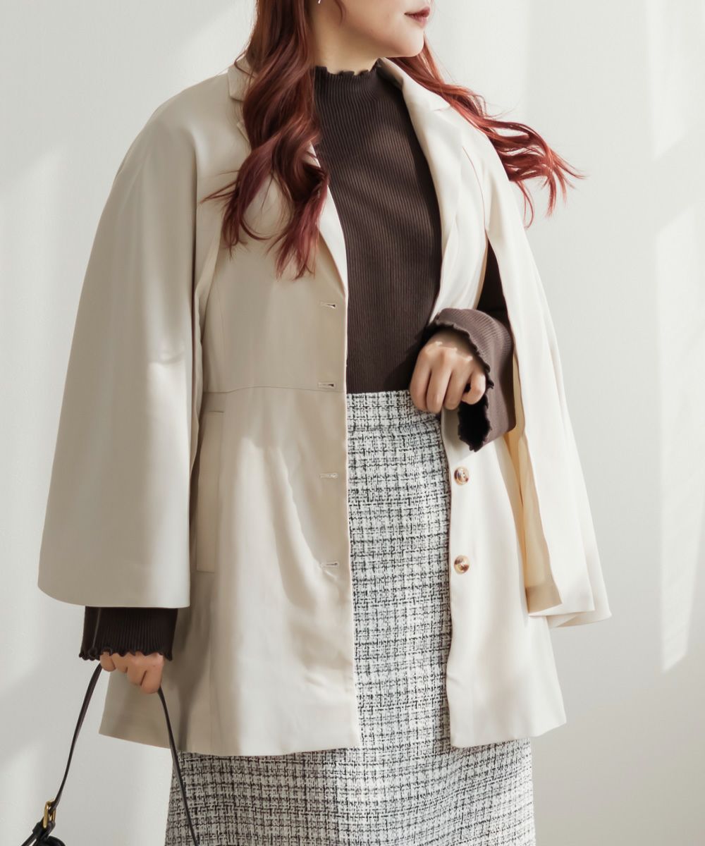 CLETTEオリジナル☆テーラードケープジャケット | 大きいサイズ