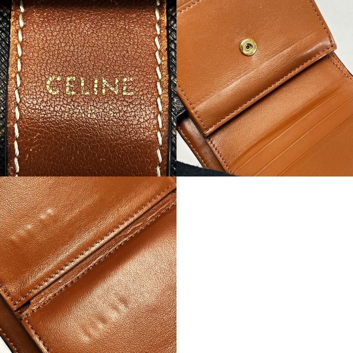 CELINE セリーヌ トリオンフ ブラウン 3つ折り財布 レディース