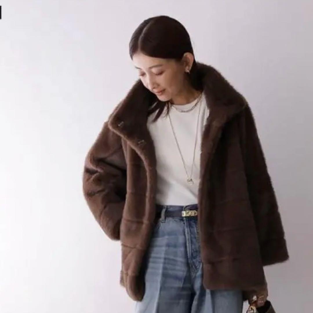 QTUME ファーブルゾン 24559 ブラウン 楽天市場】【Musee別注】QTUME クチューム ファーブルゾン 24559