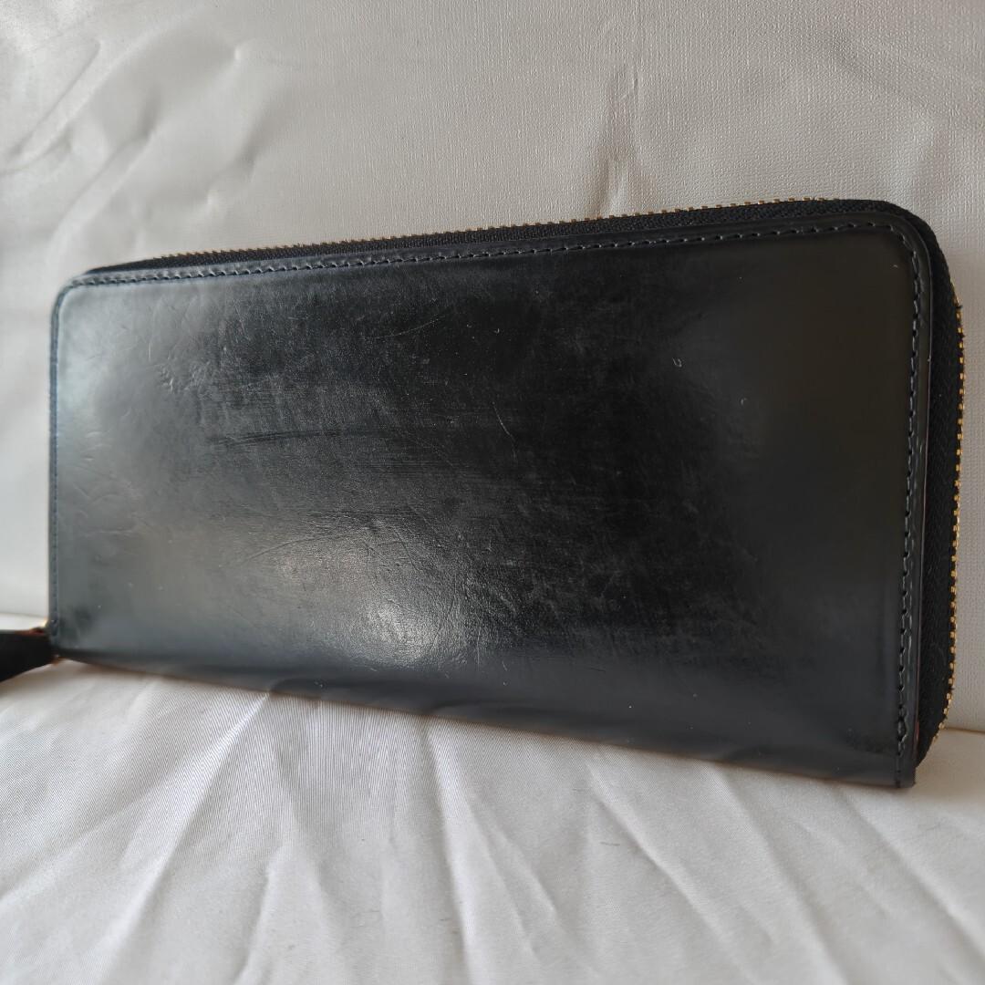 GANZO THIN BRIDEL ラウンドファスナー 長財布 黒 THIN BRIDLE(シンブライドル) ラウンドファスナー長財布｜ブライドル