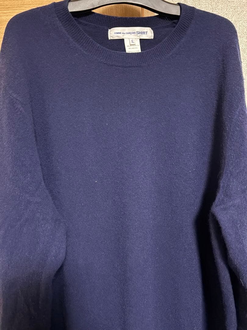 COMME des GARCONS SHIRT ニット ネイビー XL 中古・古着通販】COMME des GARCONS SHIRT (コムデギャルソンシャツ