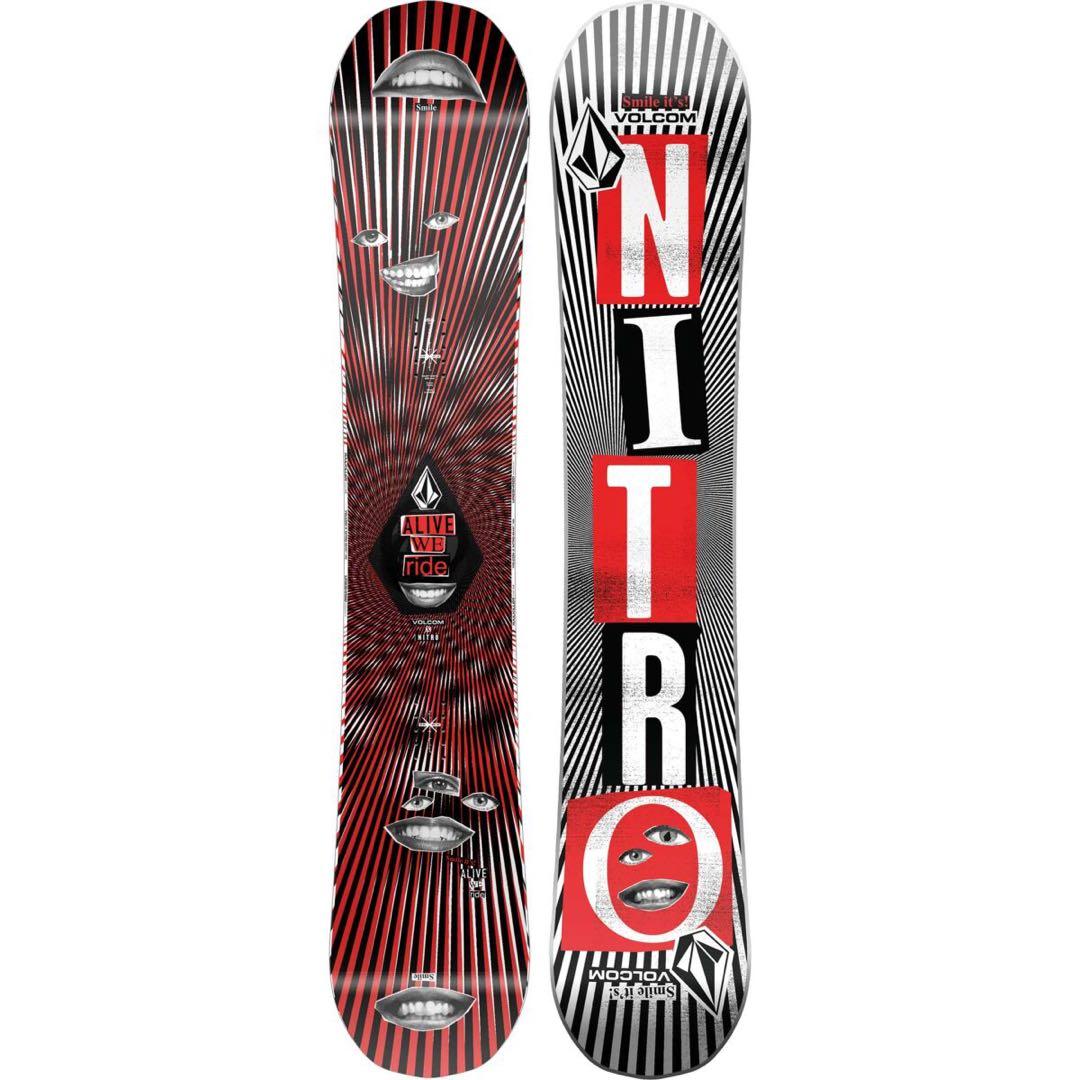 【レア新品】VOLCOM x NITRO スノーボード 155cm スノボ NITRO ナイトロ RIPPER X VOLCOM スノーボード 板 キッズ ムラサキ